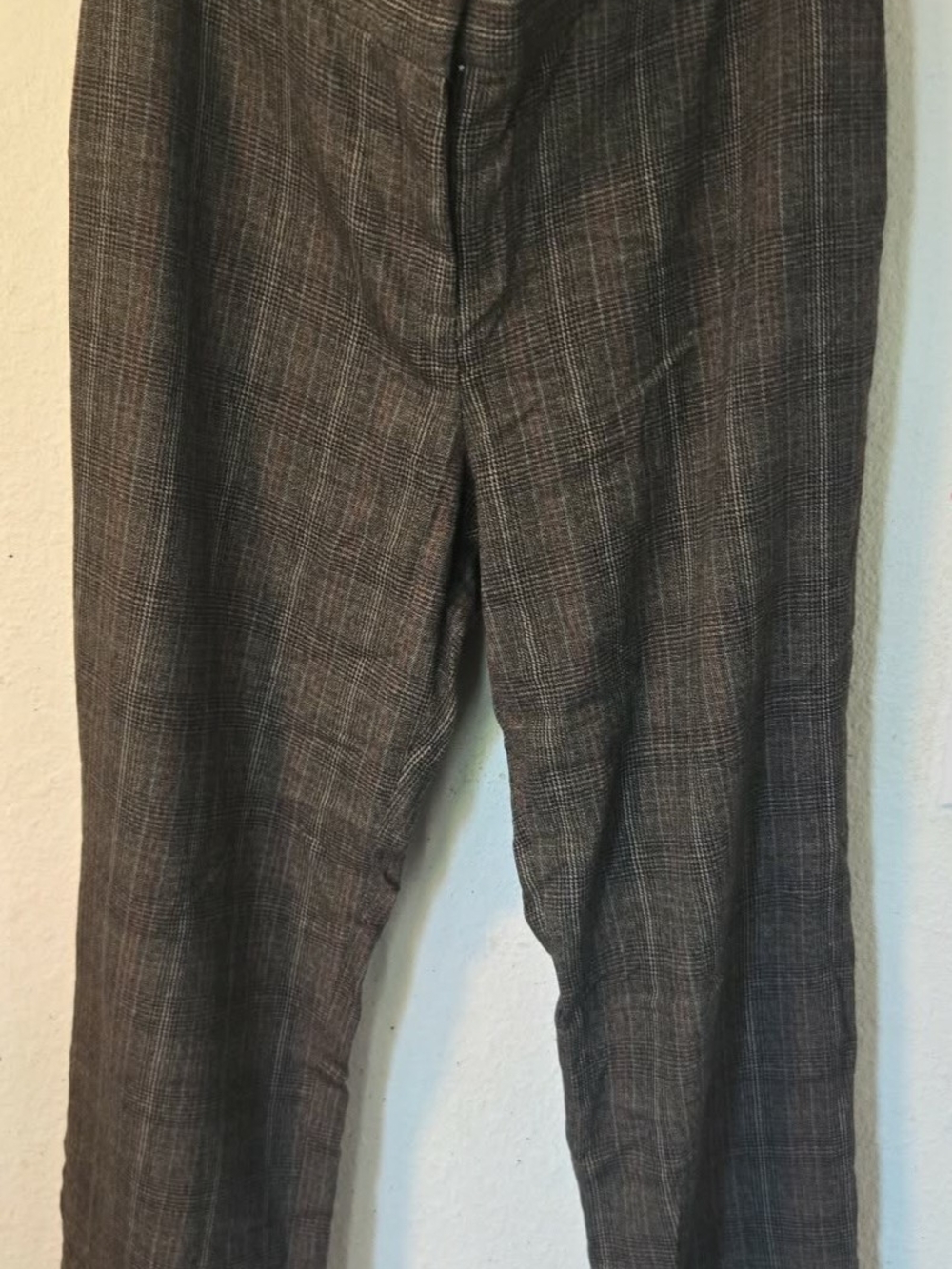 Zac & Rachel Charcoal Plaid Pants